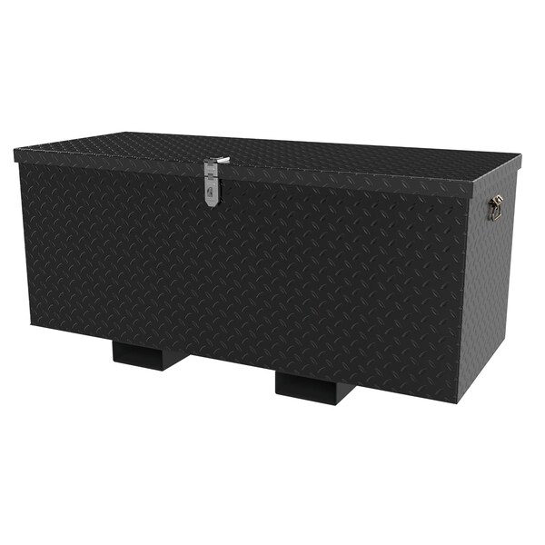 Tread Plate Toolbox, Black, 37 in W x 26 in D x 28 in H